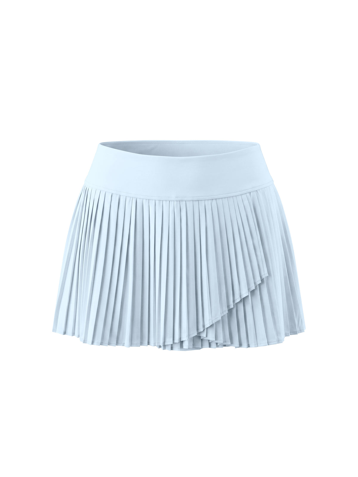 Women’s Pleated Yoga Skort light blue front view