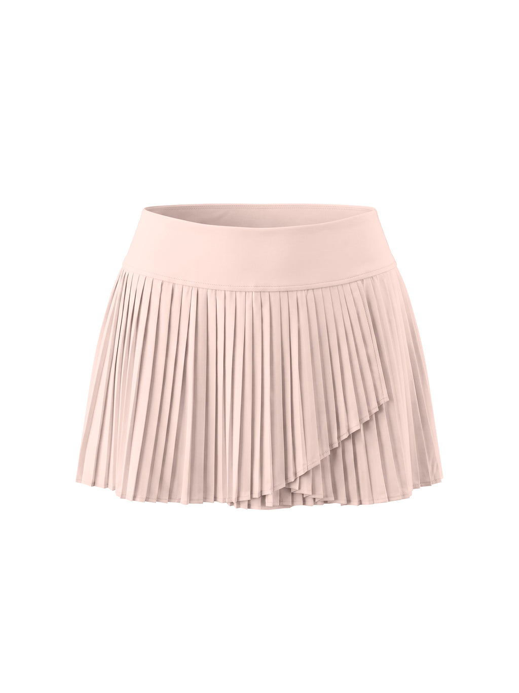 Women’s Pleated Yoga Skort light pink front view