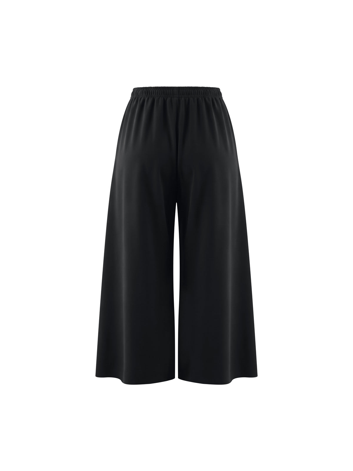 Women’s Raw-Edge Wide-Leg Sweatpants - Black back
