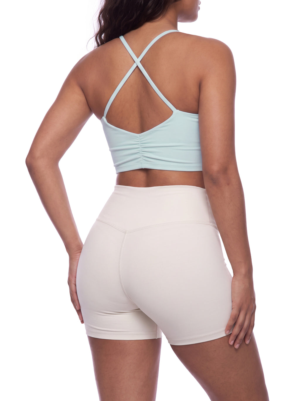 Women's Ruched Cropped Yoga Tank Top - image 7