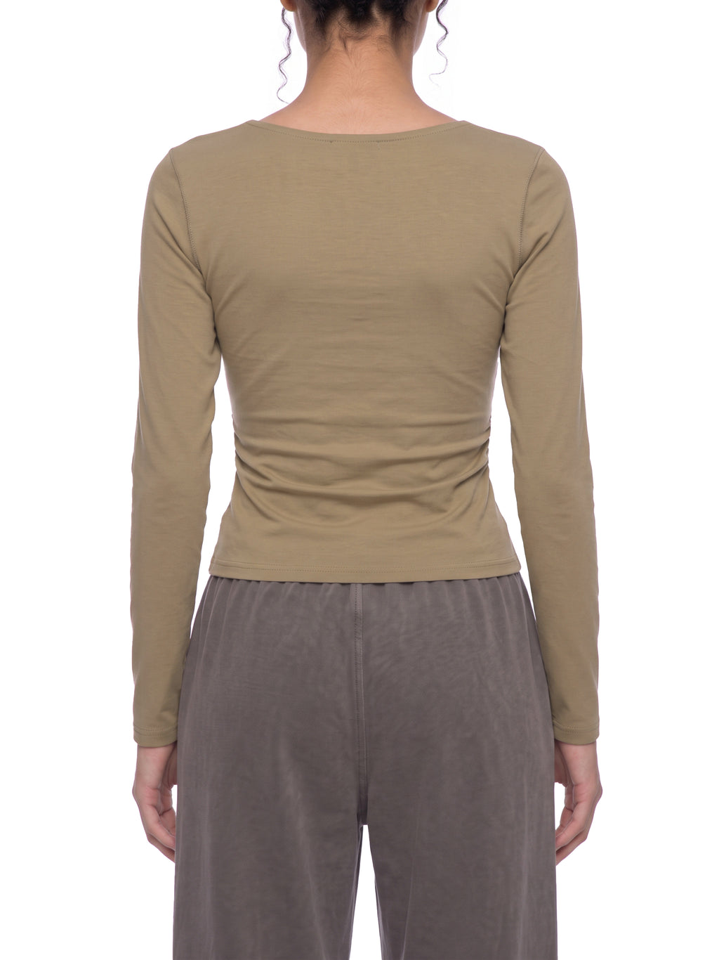 Women's Ruched Long Sleeve T-Shirt - image 6