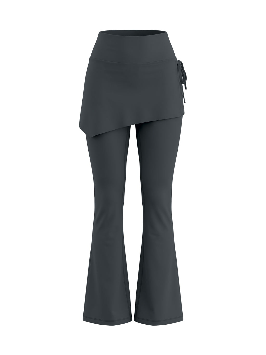 Women’s Skirted Flare Yoga Leggings - Dark Gray front