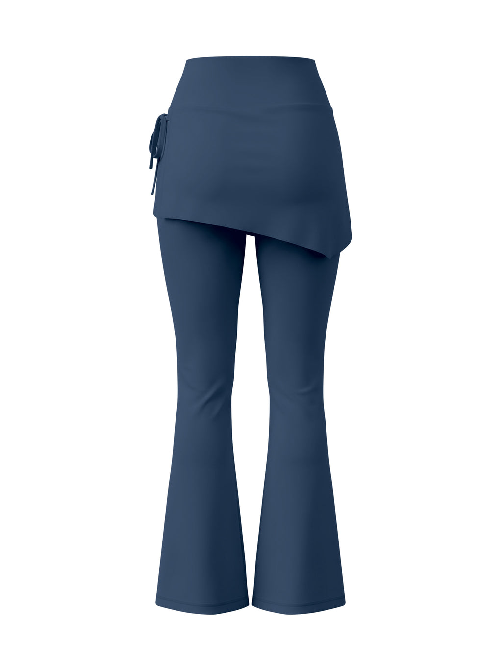 Women’s Skirted Flare Yoga Leggings - Navy Blue back