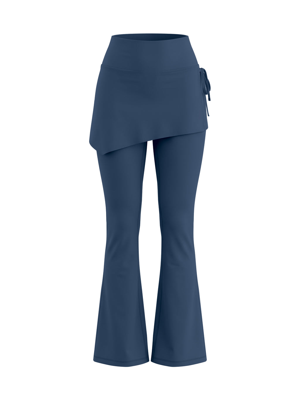 Women’s Skirted Flare Yoga Leggings - Navy Blue front