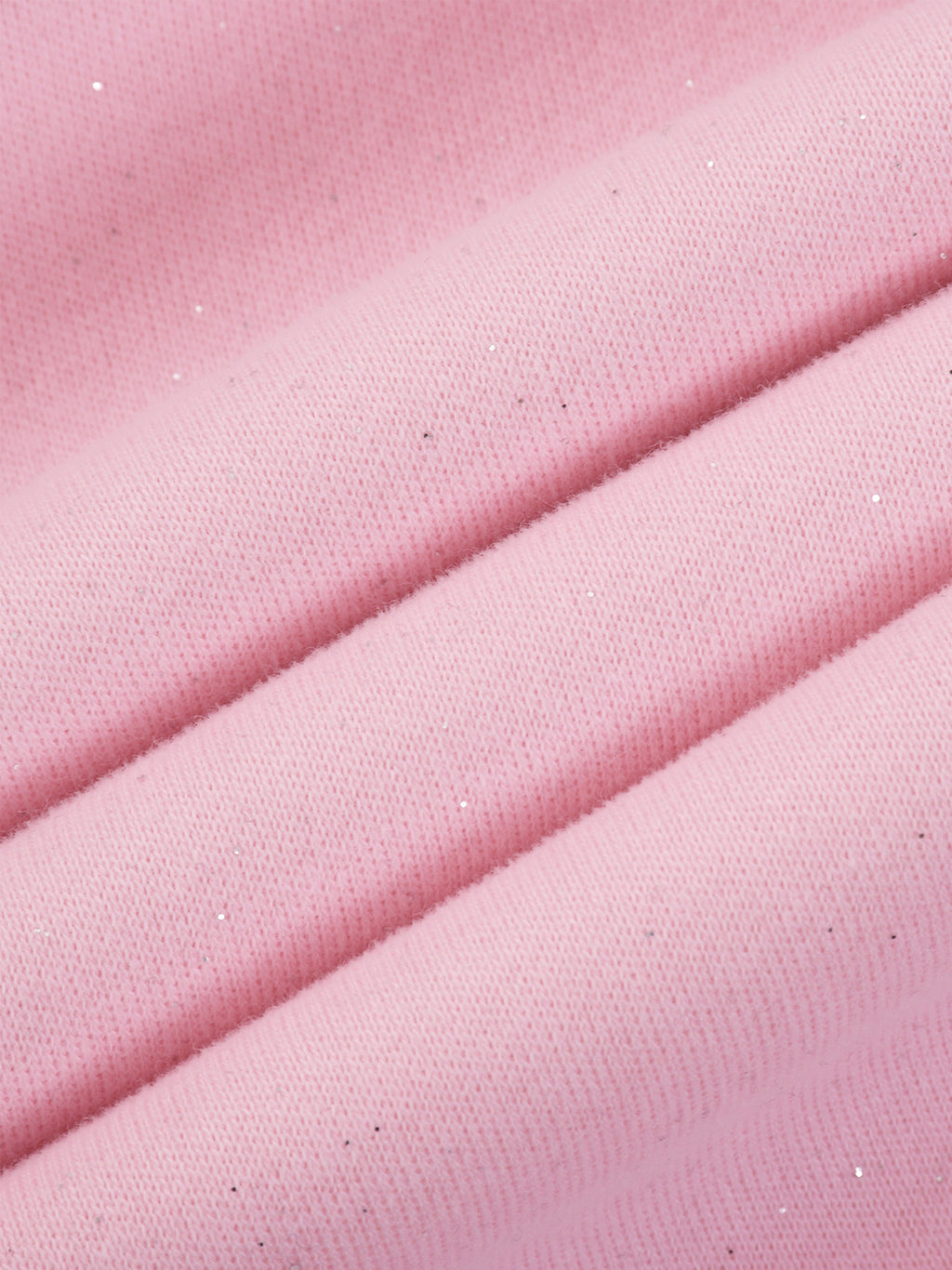 Women’s Sparkles Fleece Full Zip Hoodie pink sparkle fabric detail