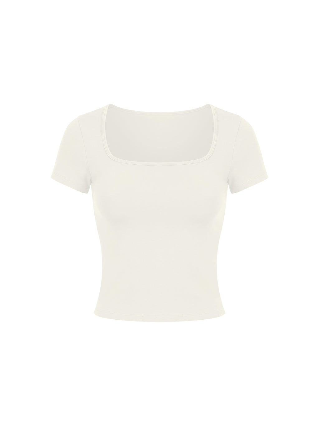 Women’s Square Neck Training T-Shirt - Beige front