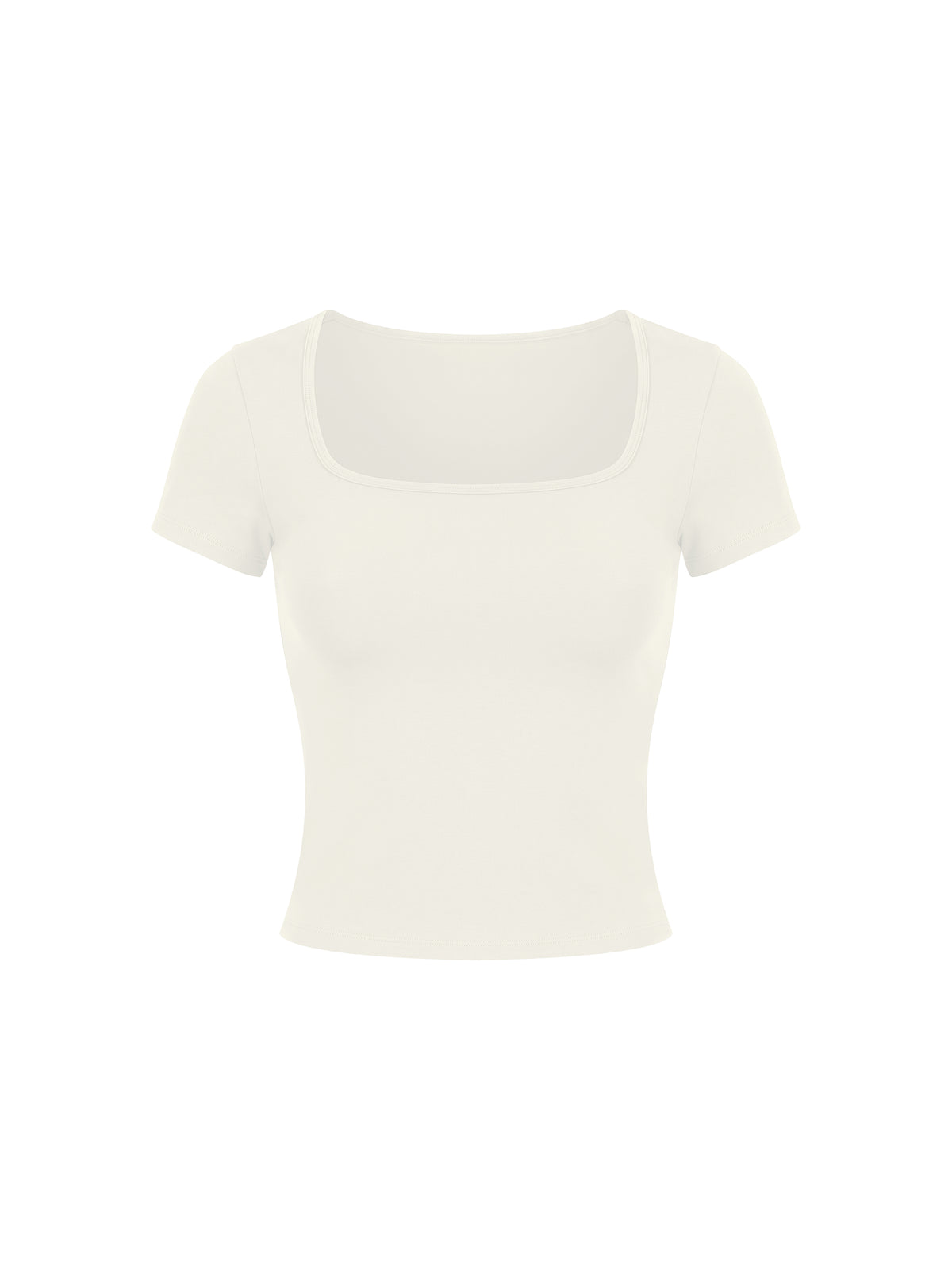 Women’s Square Neck Training T-Shirt - Beige front