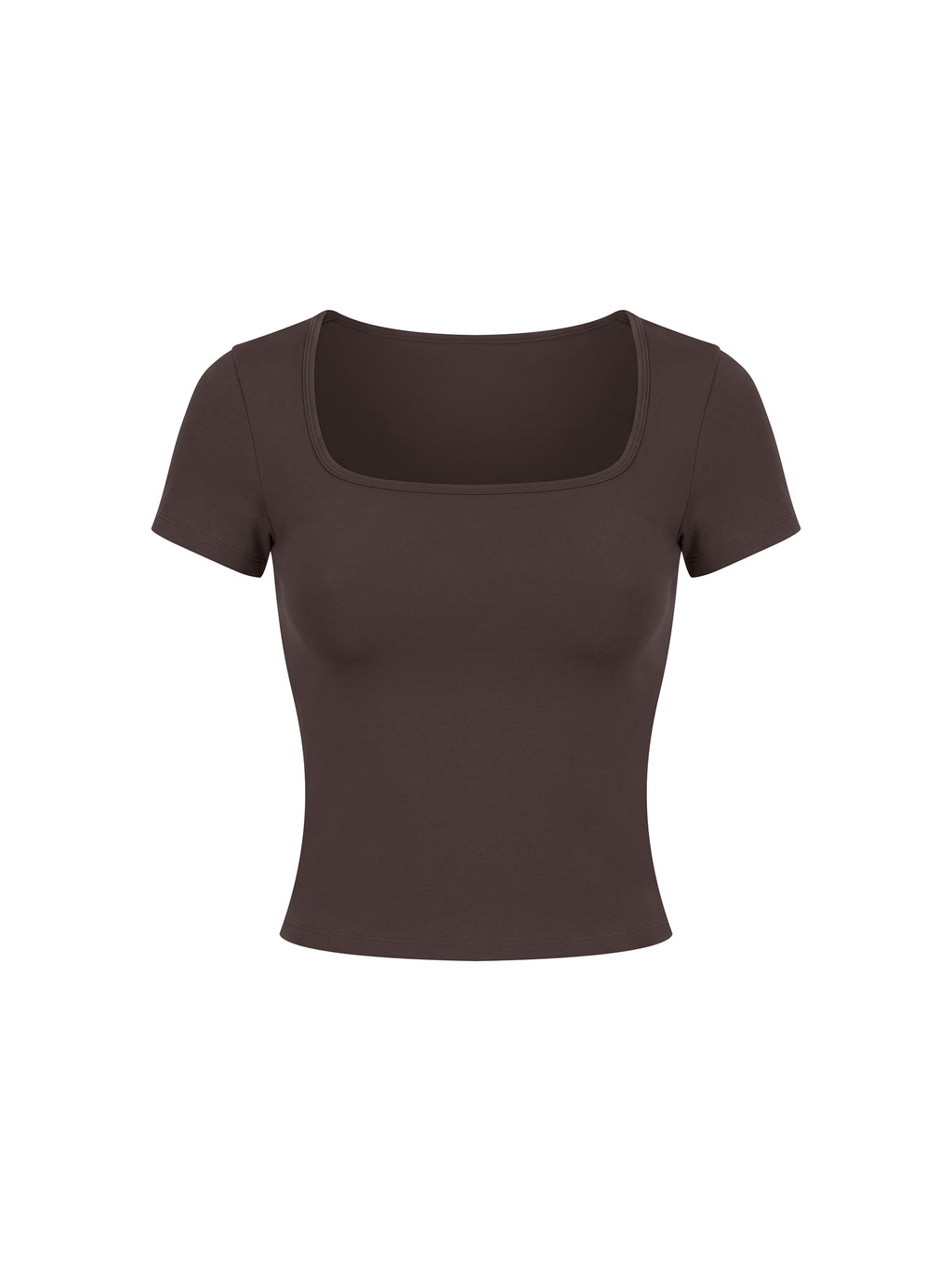 Women’s Square Neck Training T-Shirt - Brown front