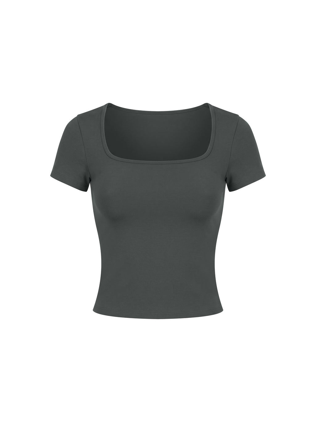 Women’s Square Neck Training T-Shirt - Dark Grey front