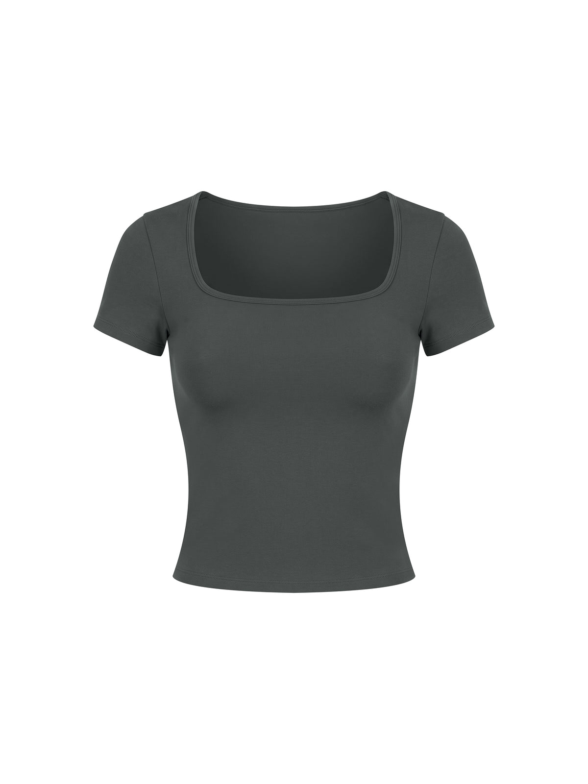 Women’s Square Neck Training T-Shirt - Dark Grey front