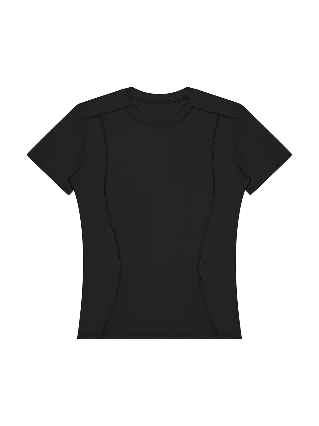 Women’s Topstitch Training T-Shirt - Black front