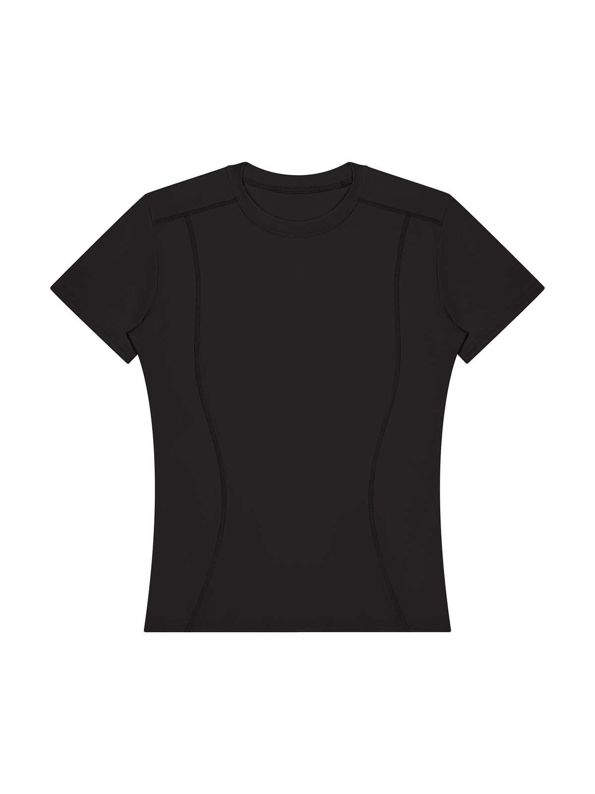 Women’s Topstitch Training T-Shirt - Black front