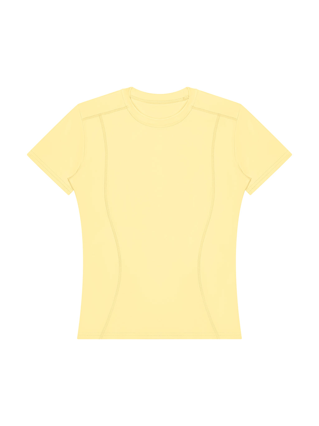 Women’s Topstitch Training T-Shirt - Light Yellow front
