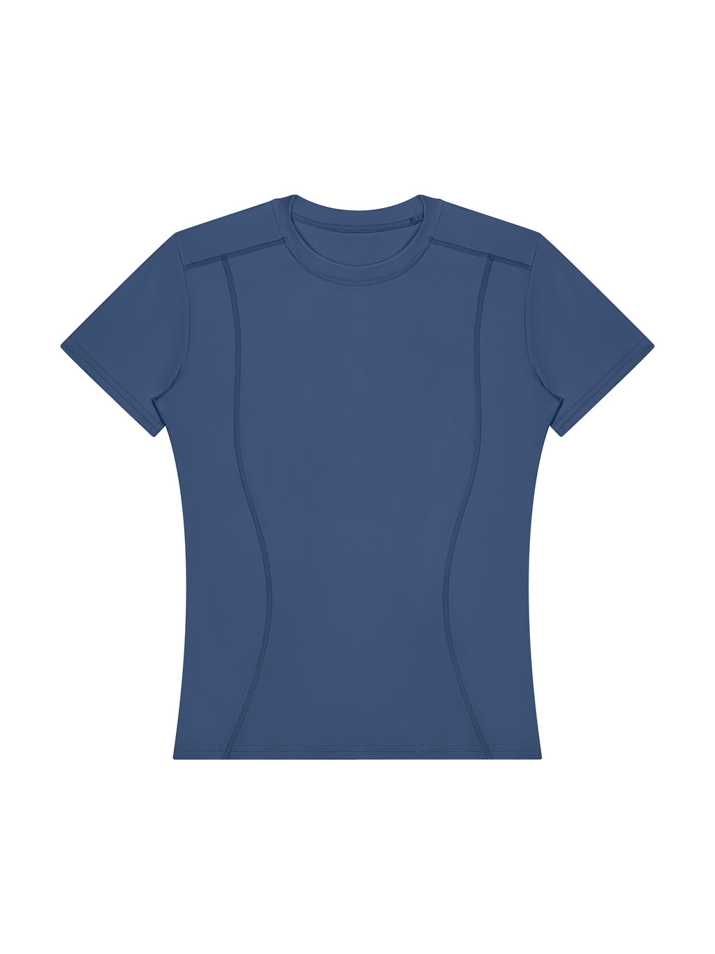 Women’s Topstitch Training T-Shirt - Navy Blue front