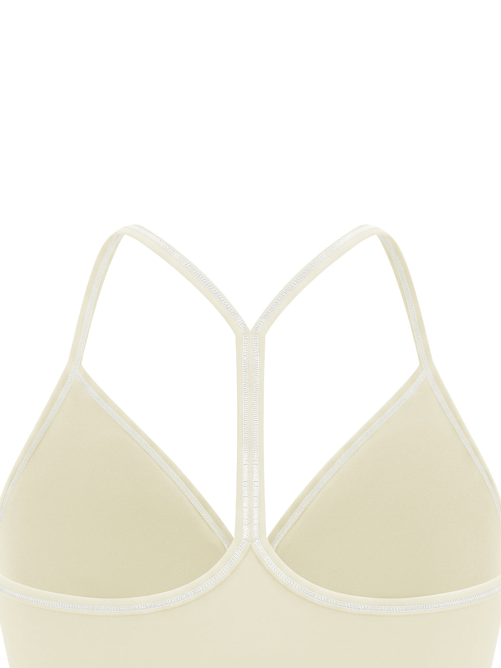 Women's Topstitch Yoga Tank Top apricot back view detail