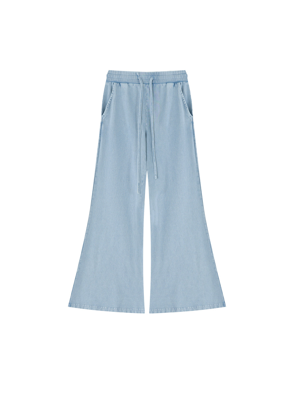 Women’s Vintage Wash Flared Sweatpants gray blue front product view