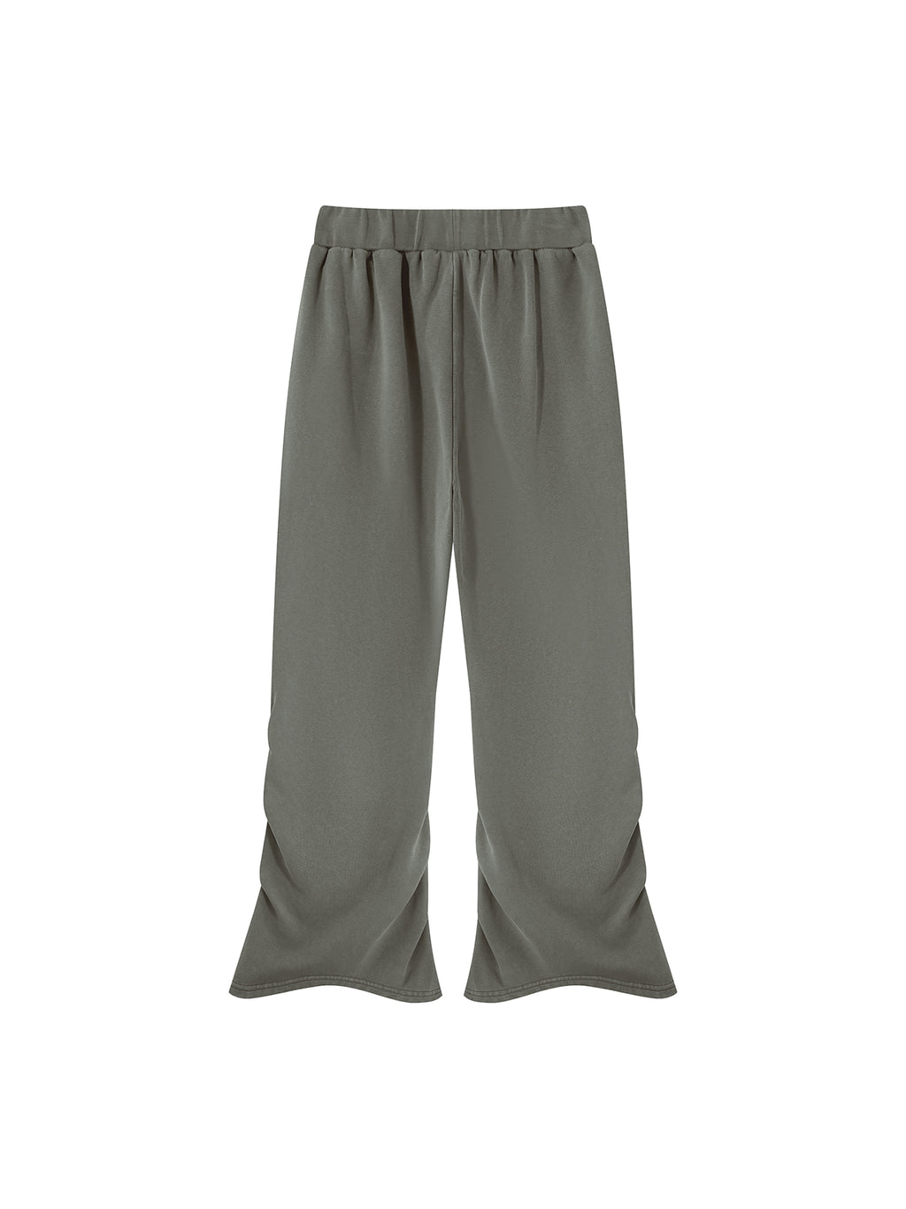 Women’s Vintage Wash Ruched Sweatpants dark gray back product view