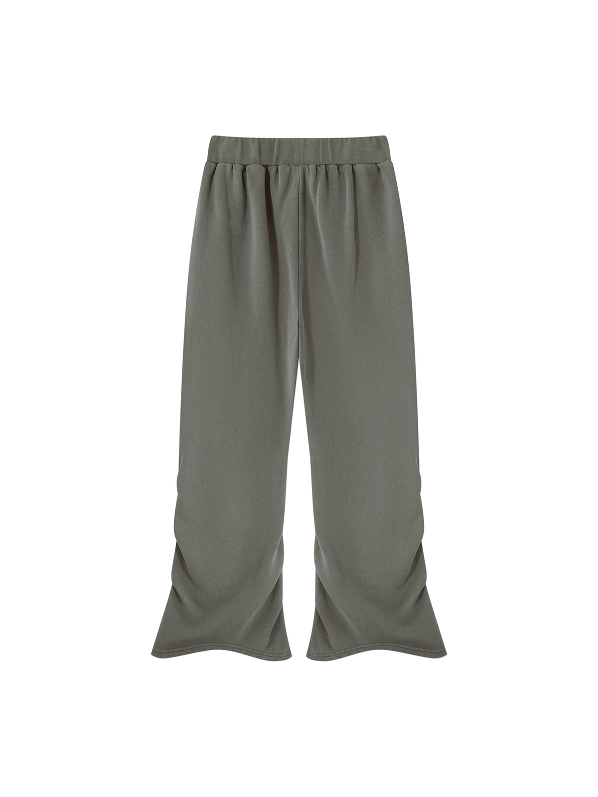 Women’s Vintage Wash Ruched Sweatpants dark gray back product view