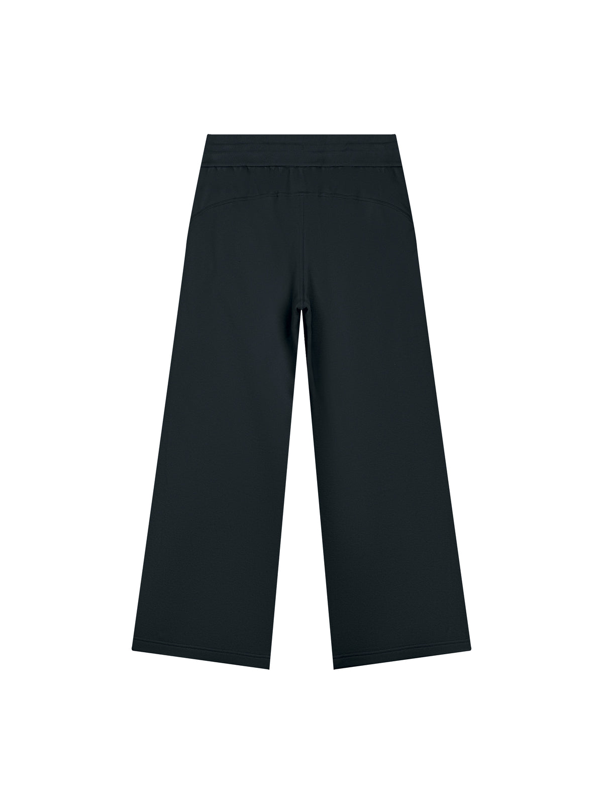 Women’s Wide Leg Fleece Sweatpants black back product view