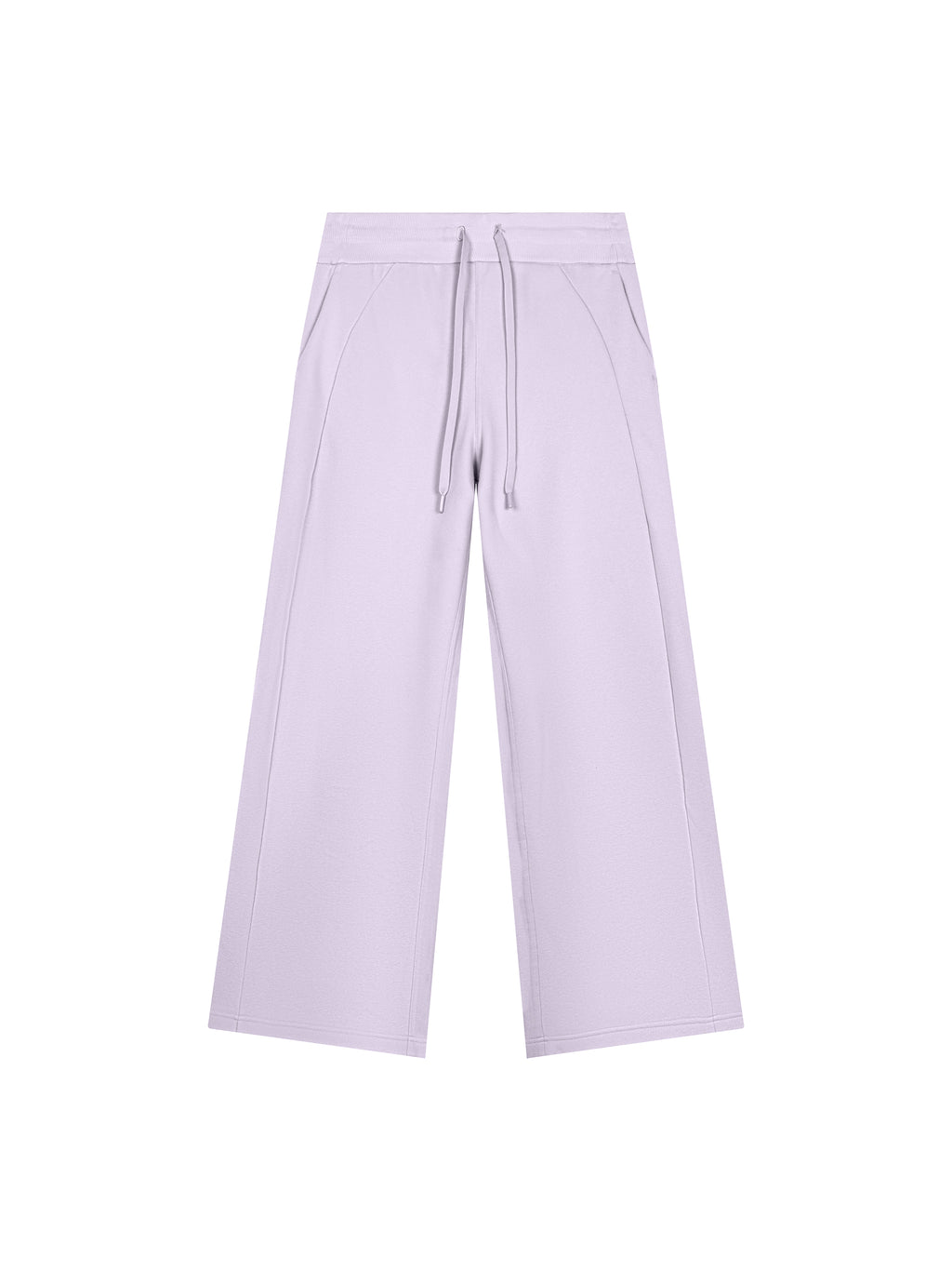 Women’s Wide Leg Fleece Sweatpants light purple front product view