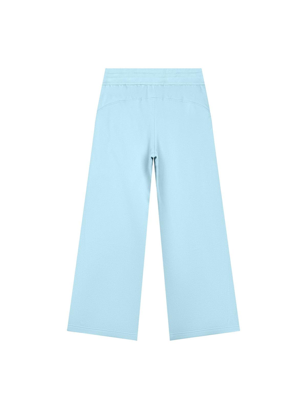 Women’s Wide Leg Fleece Sweatpants sky blue back product view
