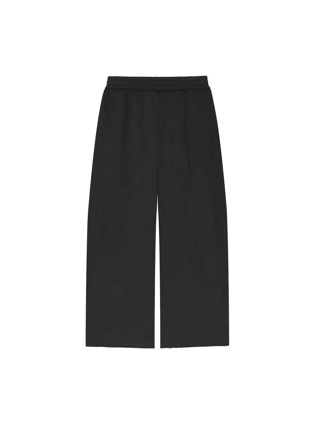 Women’s Wide Leg Raw Edge Sweatpants black back product view
