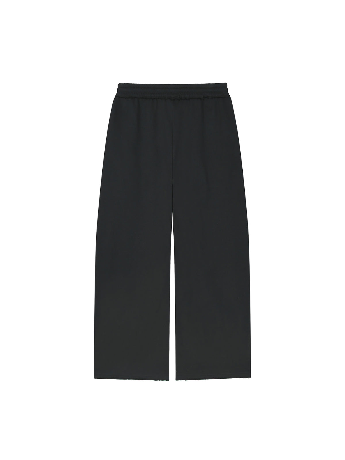 Women’s Wide Leg Raw Edge Sweatpants black back product view