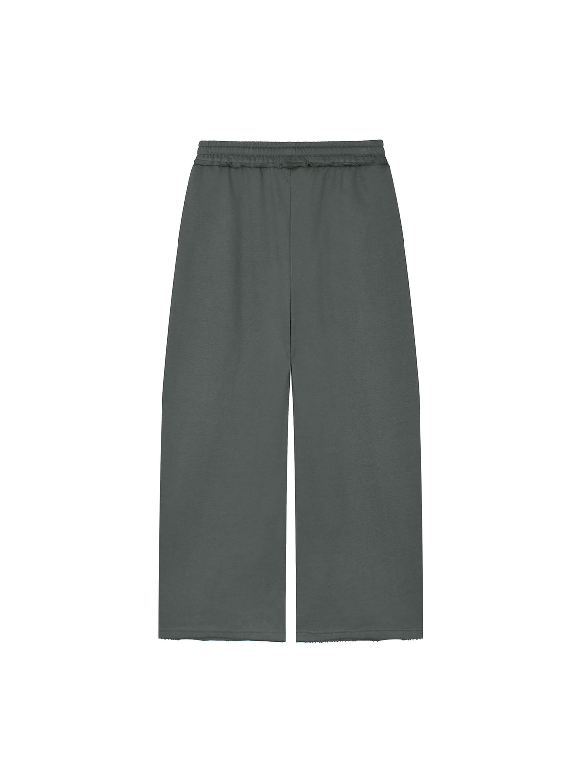 Women’s Wide Leg Raw Edge Sweatpants dark gray back product view