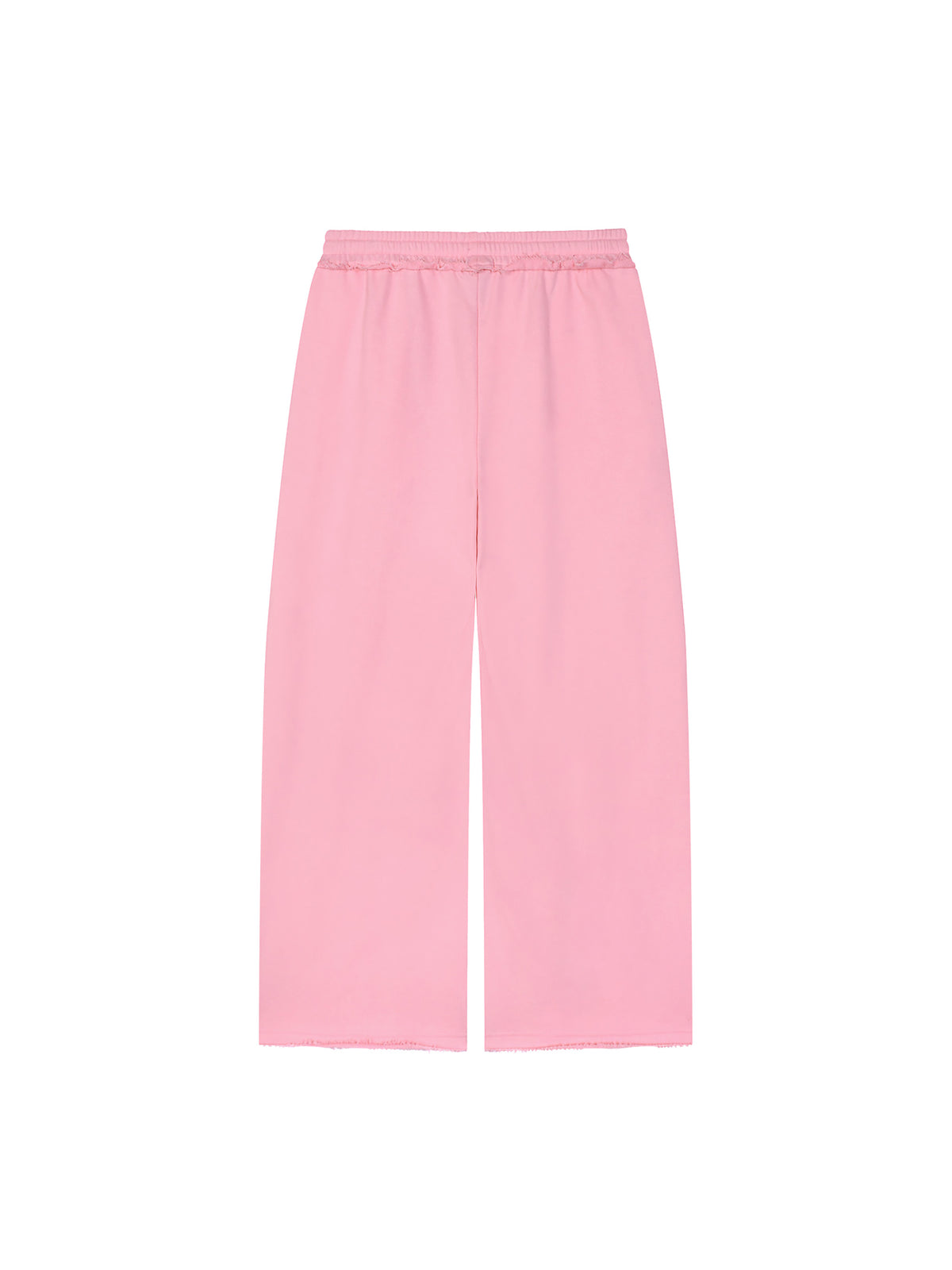 Women’s Wide Leg Raw Edge Sweatpants pink back product view