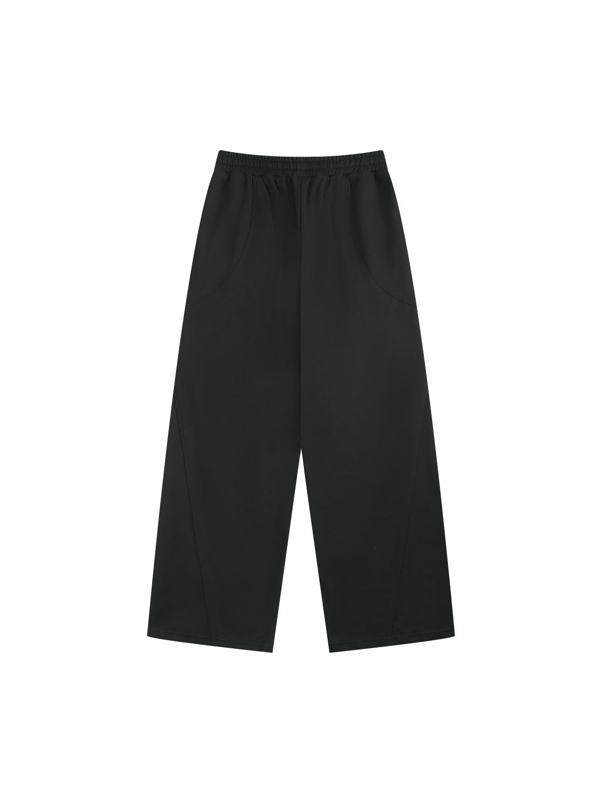 Women’s Wide Leg Sweatpants black back product view