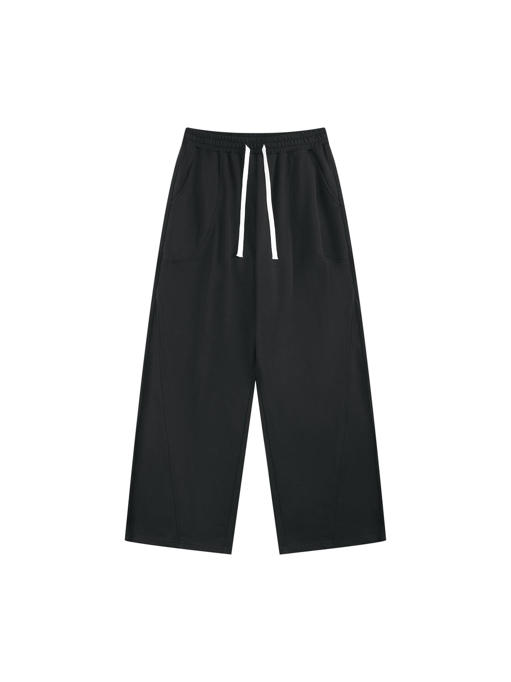 Women’s Wide Leg Sweatpants black front product view