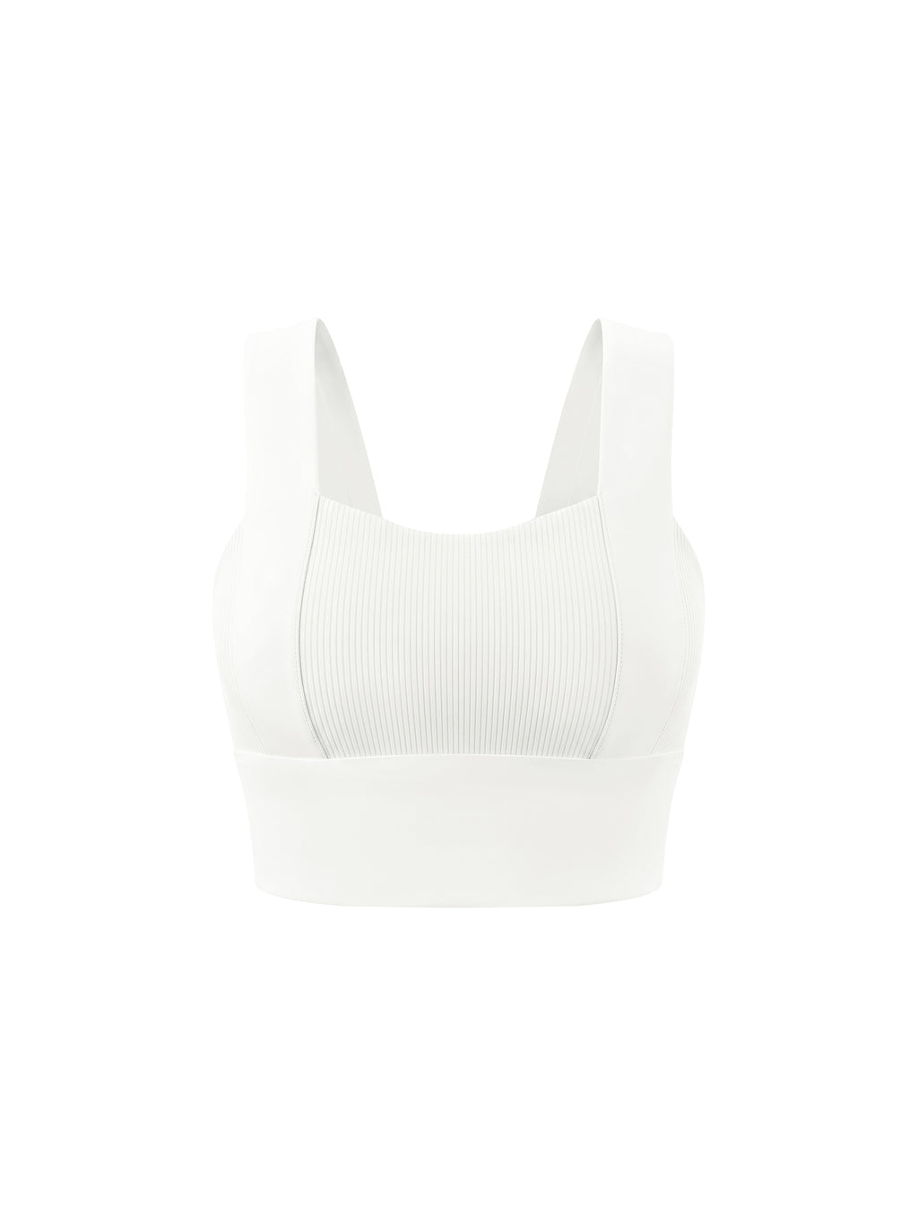 Women’s Yoga Crop Tank Top in White - front view